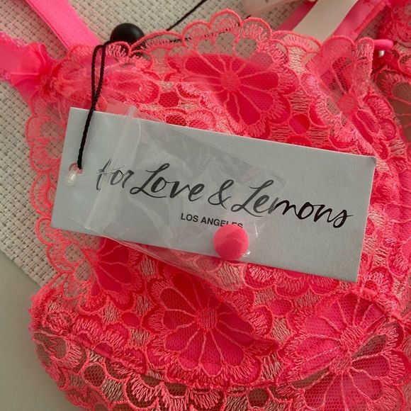 For Love And Lemons Victoria Secret Colab Daisy Longline Bra NWT L - Picture 3 of 8